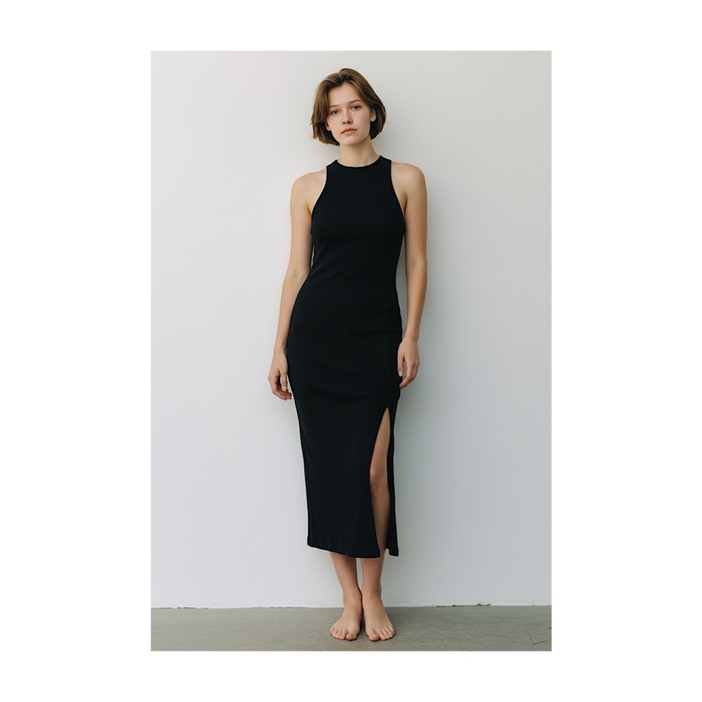 Jude Connally Selena Dress, NWT, Size Small, Black, Midi Dress